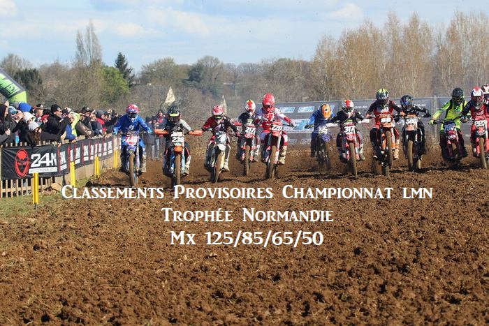Les Classements Provisoires Trophée Normandie /Mx 125/85/65/50 sont en ligne !