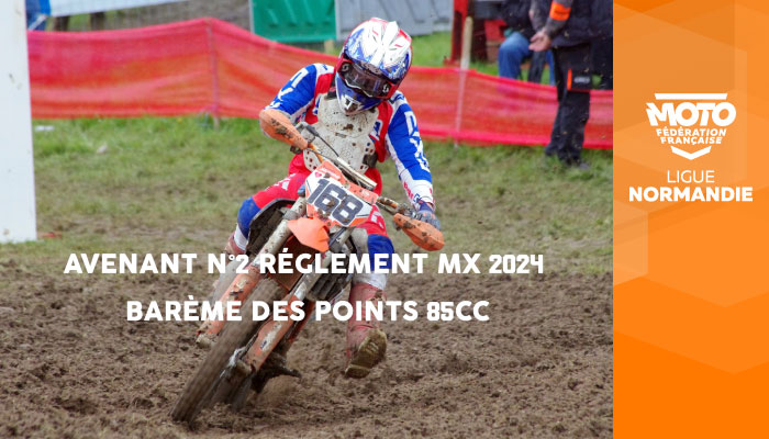 Motocross | Avenant n°2, le barème des points par manche 85cc !