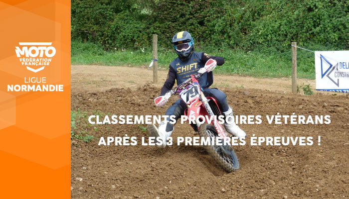 Motocross | Classements provisoires Championnat de Normandie Vétérans après 3 épreuves !