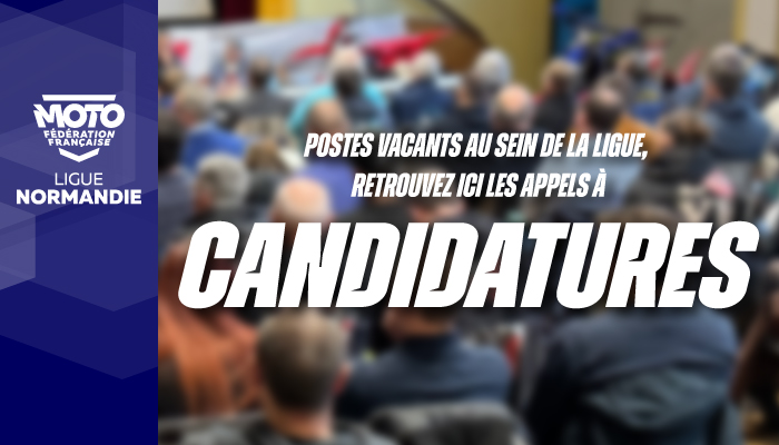 Appels à candidatures des postes vacants Commissions Enduro & TRDA